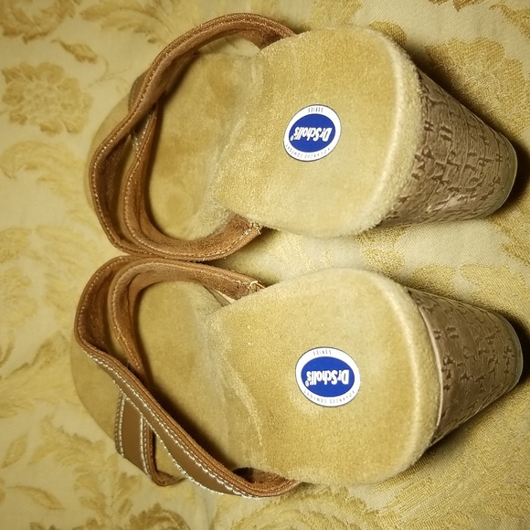 DrScholl's open toe, strap wedge sandals,women's, vegan leather brown . - Picture 5 of 12